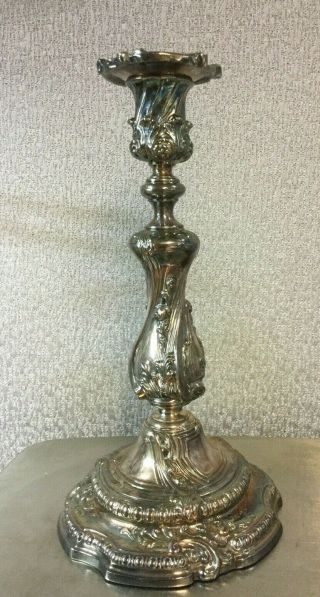 One Lone Reed & Barton Antique Silverplated Candlestick Lovely