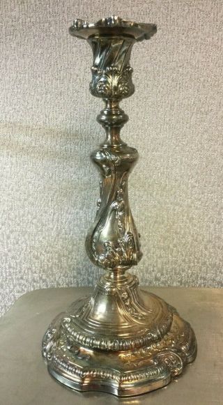 One Lone REED & BARTON Antique Silverplated Candlestick LOVELY 2