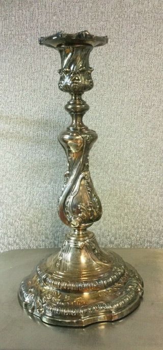 One Lone REED & BARTON Antique Silverplated Candlestick LOVELY 3