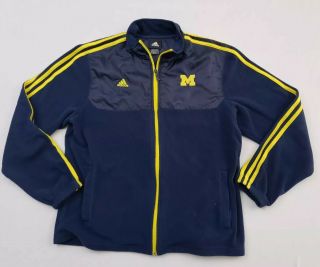 Vintage Adidas University Of Michigan Wolverines Fleece Jacket Men 
