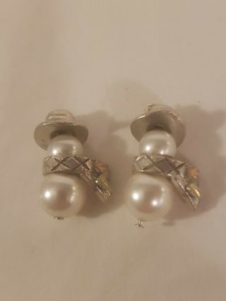 Vintage Black Hills Sterling Silver & 12k Gold Pearl Drop Earrings Or Pendants