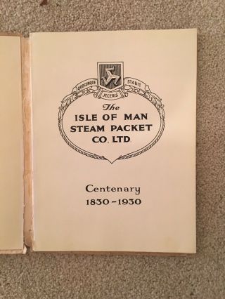 The Centenary of the Isle of Man Steam Packet Co.  1830 - 1930 in Wraps 3