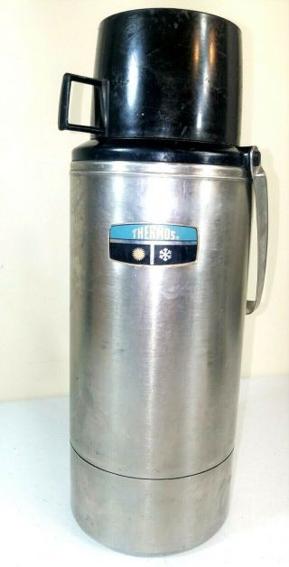 Vintage King Seeley 2 Quart Stainless Steel Thermos Vacuum Bottle 2466 Usa Made