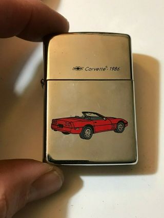 Vintage 1986 Corvette Zippo Lighter Usa
