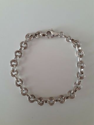 Vintage Sterling Silver Unusual Link Bracelet.  Full Hallmark.