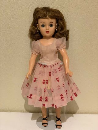 20” Vintage Ideal Little Miss Revlon Queen Of Hearts Dress Fashion Doll Vt - 20