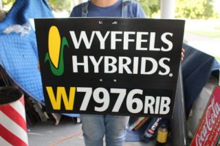 Vintage Wyffels Hybrids Seed Corn Farm 24 " Sign