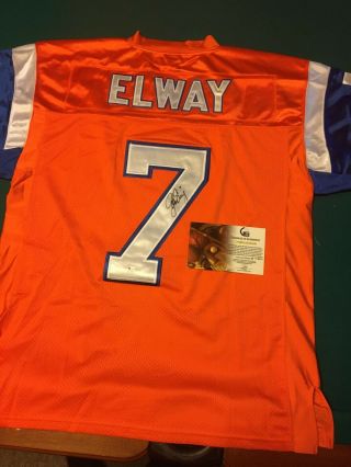 John Elway Denver Broncos Throwback Autographed Jersey W/gai
