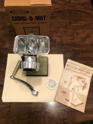 Vintage Rival Meat Grinder Grind - O - Mat Model 303