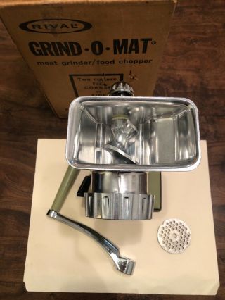 Vintage Rival Meat Grinder Grind - O - Mat Model 303 3