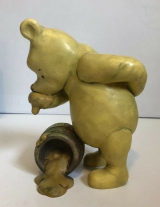 Vintage Disney Winnie the Pooh Charpente Figurine with Spilled Hunny Honey Pot 2