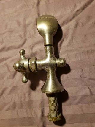 Vintage Haws Chrome Drinking Fountain Spring Loaded Handle Spigot 2