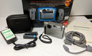 Sony Dsc - F1 Vintage Digital Still Camera 1996 W/box Case Cord & Ac Adaptor