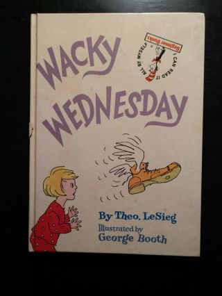 Vintage 1974 Dr.  Seuss Beginner Books Wacky Wednesday Hardcover Book Gc