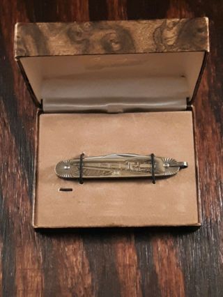 Vintage Imperial Pen Train Railroad Folding Pocket Knife Made In Usa W/box
