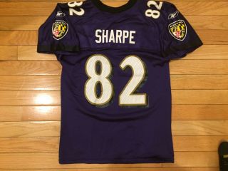 Vtg Shannon Sharpe Baltimore Ravens Jersey 82 Reebok Youth Boys Medium M
