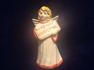 Rare Vtg Goebel West Germany Christmas Angel Figurine Merry Christmas 41132
