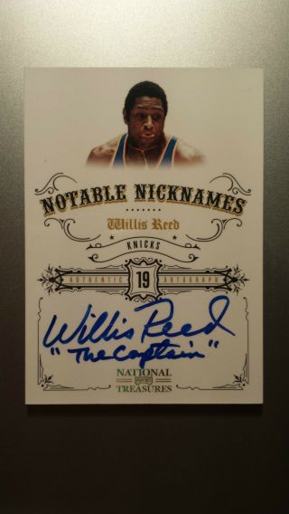 Willis Reed " The Captain " 2009 - 10 National Treasures Notable Nicknames 66/99