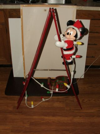Vintage 1995 Mr.  Christmas Stepping Mickey Mouse Lighted Animated Musical Figure