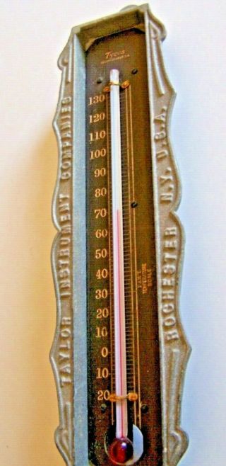 Vintage Tycos Taylor Instruments Co.  Heavy Casted Metal Thermometer