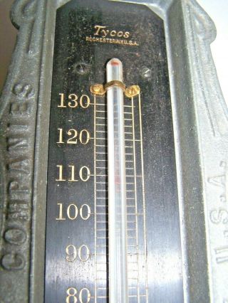 Vintage Tycos Taylor Instruments Co.  Heavy Casted Metal Thermometer 3