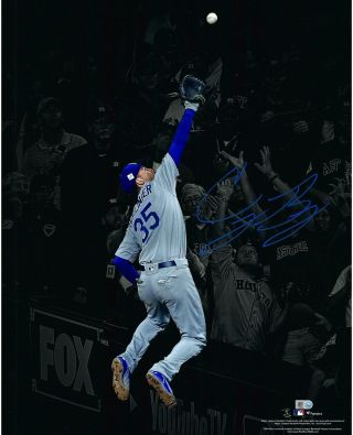 Cody Bellinger Los Angeles Dodgers Autographed 16x20 Catch Spotlight Photograph