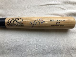 Brice Turang Milwaukee Brewers Autographed Signed Auto Baseball Bat 2018 1st Rd