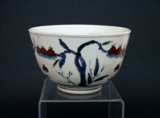 Rare Early Antique Japanese Porcelain Bowl Imari Arita Edo C17 C18 Fuku Perfect