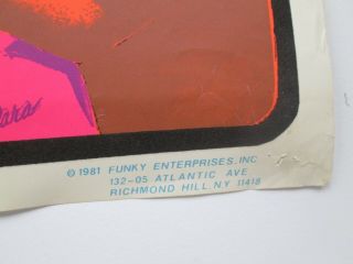 Vintage 1981 Bob Marley Blacklight Poster 956 Funky Enterprises 35x23 Reggae 3