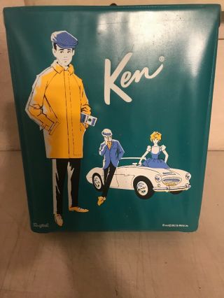Vintage Ken Doll W/ Carry Wardrobe And Accessories (1962)