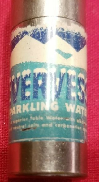 Vintage Kem Co.  Novelty Cigarette Lighter - Evervess Sparkling Water - Made In U.  S.