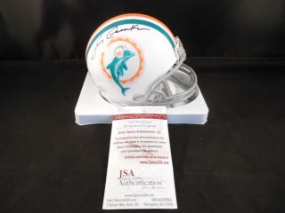 Larry Csonka Miami Dolphins Signed Autographed Mini Helmet (jsa Certificate)