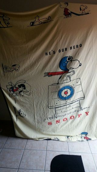Vintage Blanket 1968 Snoopy.  United Feature Syndicate