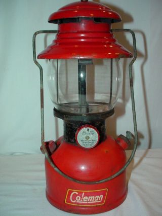Coleman Single Burner Camp Lantern Model 200 Dated 8 - 52 - Restoration - Vintage