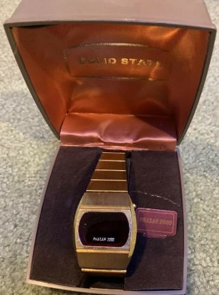 1970’s Phasar 2000 Sears Roebuck Red Led Mens Wristwatch Batteries