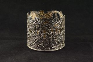 Sterling Silver Brand - Hier Co.  Ornate Figural Sleeve W/ Scroll Design 5187 38