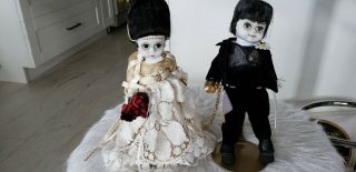 Madame Alexander Mr & Mrs Frankenstein Bride Groom 8 " Halloween Dolls Set Rare