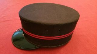 Vintage Train Conductor ' s Hat With Badge From Orange Empire Railway Museum 3