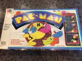 Vintage Pacman Board Game Complete 1982 Milton Bradley