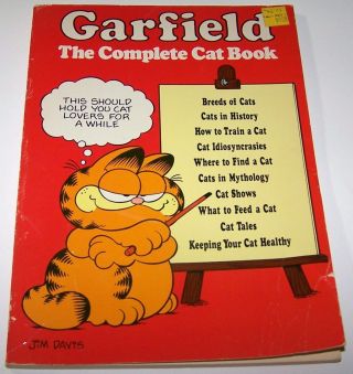 Vintage 1981 Garfield The Complete Cat Book By Jim Davis Paperback