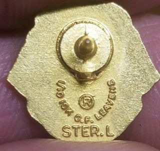 Vintage Sterling Silver & 10K Gold Filled ‘Lions Club’ Past President Pin 2