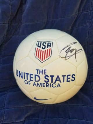 Christian Pulisic Signed Usmnt Nike Usa Soccer Ball Chelsea Jsa V31250