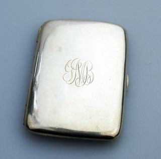 Antique Sterling Silver A Pretty Curved Cigarette Case C.  19th/early 20thc