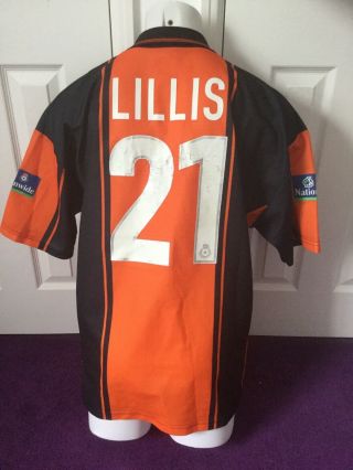Stockport County Match Worn Issue Player Shirt Vintage 1999 lillis Away Top 2