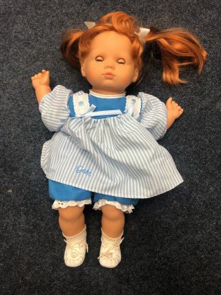 Gotz Puppe Baby Doll Romy 1990 Red Hair Blue Eyes