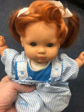 GOTZ PUPPE BABY DOLL ROMY 1990 RED HAIR BLUE EYES 2