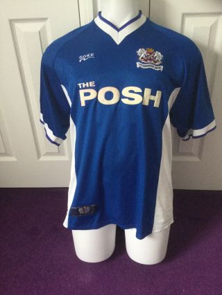 Peterborough United Match Worn Issue Player Shirt Vintage 1999 Gill Top