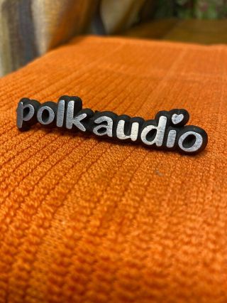 Vintage Polk Audio Speaker Metal Emblem Polk Monitor Speaker Badge