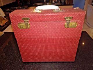 Vintage Cheney Vinyl Lp Record Storage Case Box (25 Lps) W/ Keys 1950s / 1960s