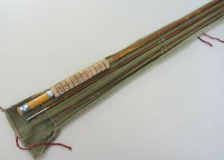 South Bend 9 ' 3 pc.  2 Tip Bamboo Fly Rod Model 59 with Aggie Stripper Guide 3